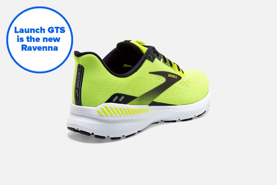 Launch GTS 8 Road Brooks Running Shoes NZ Mens - Green/Black - DYABIH-178